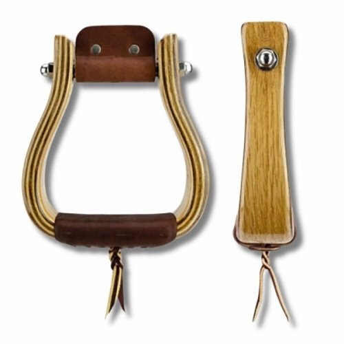 Flat Bottom Wooden Stirrups
